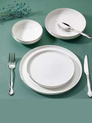 Pure Platin Porselen Yemek Takımı