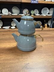 Monde Emaye Gri Çaydanlık Takımı