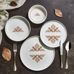 Hüma 24 Parça Bone Porselen 6 kişilik yemek takımı