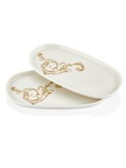 Afife 25 cm Bone Kayık Tabak Seti