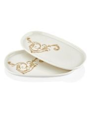 Afife 25 cm Bone Kayık Tabak Seti