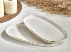 PURE GOLD 2'Lİ KAYIK TABAK 25CM