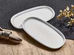 Pure Platin İnside Kayık Tabak 25 cm