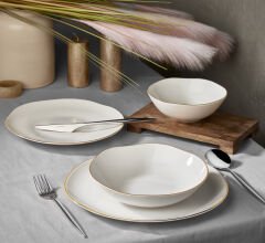 VENTO GOLD 24 PARÇA BONE PORSELEN YEMEK TAKIMI