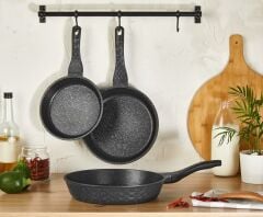 Lapis 3 Parça Siyah Döküm Tava Set