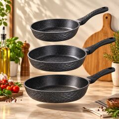 Lapis 3 Parça Siyah Döküm Tava Set