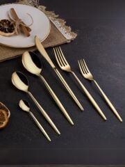 De Luxe 36 parça Gold Çatal Kaşık Bıçak Takımı