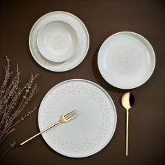 DENTELLE 24 PARÇA BONE PORSELEN YEMEK TAKIMI