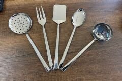 Mea 5 li Kepçe Kevgir Kaşık 304 Servis Takımı