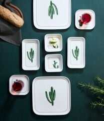 CACTUS 26 PARÇA BONE KARE PORSELEN KAHVALTI TAKIMI